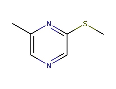 Molecular Structure of 2884-13-1 (2-Methylthio-6-methylpyrazine)