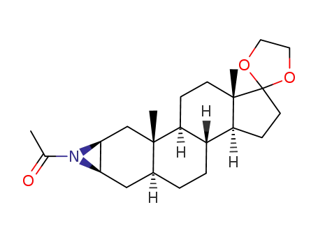 1'-acetyl-2α,3α-dihydro-5α-androst-2-eno<2,3-b>azirin-17-one ethylene acetal