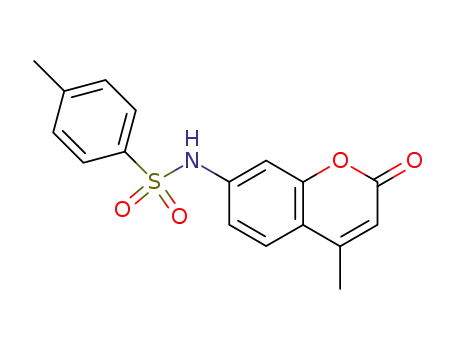 Molecular Structure of 101973-09-5 (7-[N-(p-toluenesulfonyl)amino]-4-methylcoumarin)
