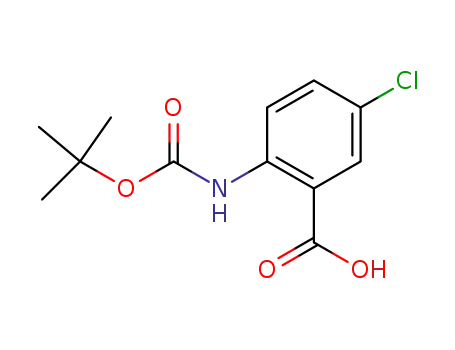 Molecular Structure of 253677-29-1 (2-TERT-BUTOXYCARBONYLAMINO-5-CHLORO-BENZOIC ACID)