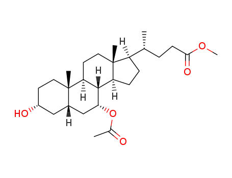Molecular Structure of 93701-16-7 ((4R)-methyl 4-((3R,5S,7R,10S,13R,17R)-7-acetoxy-3-hydroxy-10,13-dimethylhexadecahydro-1H-cyclopenta[a]phenanthren-17-yl)pentanoate)