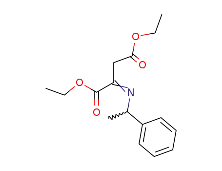 Molecular Structure of 87670-11-9 (2-[(E)-1-Phenyl-ethylimino]-succinic acid diethyl ester)