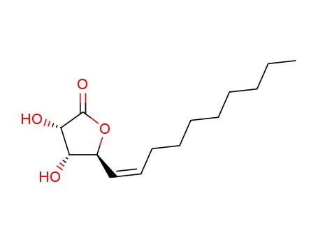 Molecular Structure of 147618-20-0 ((2S,3R,4S,5Z)-2,3-dihydroxy-5-tetradecen-4-olide)