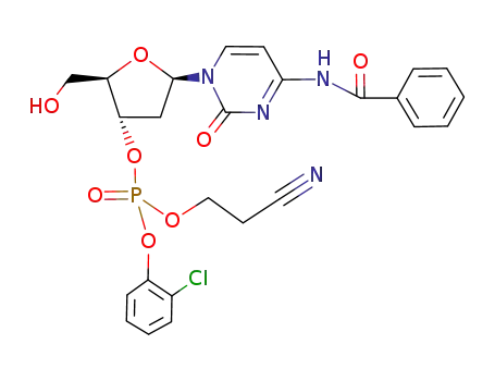 3'-Cytidylic acid, N-benzoyl-2'-deoxy-, 2-chlorophenyl 2-cyanoethyl ester