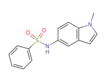 Molecular Structure of 741708-82-7 (Benzenesulfonamide, N-(1-methyl-1H-indol-5-yl)-)