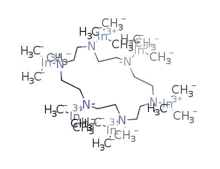 Molecular Structure of 331815-64-6 (hexakis(trimethylindium) 1,4,7,10,13,16-hexamethyl-1,4,7,10,13,16-hexaazacyclooctadecane adduct)
