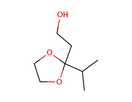 Molecular Structure of 113778-66-8 (1,3-Dioxolane-2-ethanol,2-(1-methylethyl)-(9CI))