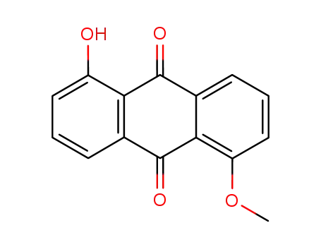 Molecular Structure of 52869-21-3 (1-Hydroxy-5-methoxyanthraquinone)