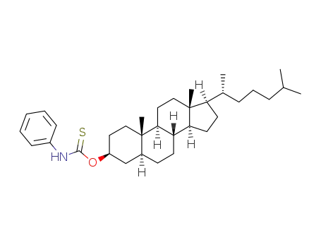 Molecular Structure of 121569-79-7 (Phenyl-thiocarbamic acid O-[(3S,5S,8R,9S,10S,13R,14S,17R)-17-((R)-1,5-dimethyl-hexyl)-10,13-dimethyl-hexadecahydro-cyclopenta[a]phenanthren-3-yl] ester)