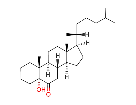 Molecular Structure of 19043-54-0 (5-hydroxycholestan-6-one)