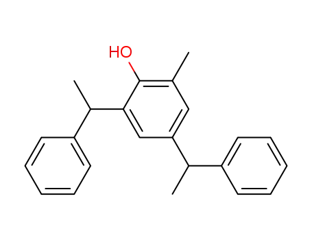 Molecular Structure of 40590-42-9 (4,6-bis(1-phenylethyl)-o-cresol)