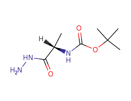 Molecular Structure of 41863-52-9 (tert-butyl (1-hydrazinyl-1-oxopropan-2-yl)carbaMate)