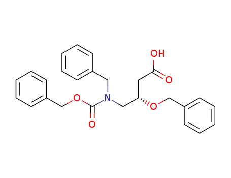 Molecular Structure of 1431373-89-5 ((S)-4-(benzyl-benzyloxycarbonyl-amino)-3-benzyloxy-butyric acid)