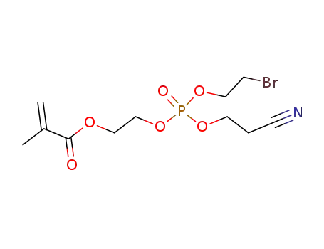 Molecular Structure of 190070-82-7 (2-Bromoethyl 2-cyanoethyl-2-(methacryloyloxy)ethyl phosphate)