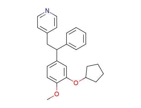 4-[2-(3-cyclopentyloxy-4-methoxyphenyl)-2-(phenyl)ethyl]pyridine