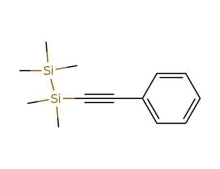 Molecular Structure of 34627-92-4 (Disilane, pentamethyl(phenylethynyl)-)
