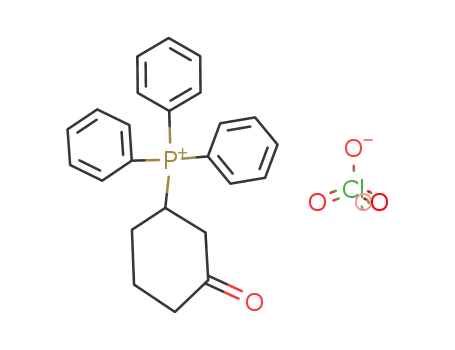 Molecular Structure of 85067-05-6 (Phosphonium, (3-oxocyclohexyl)triphenyl-, perchlorate)
