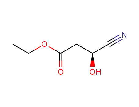 Molecular Structure of 132882-98-5 ((-)-ethyl 3-cyano-3-hydroxypropionate)