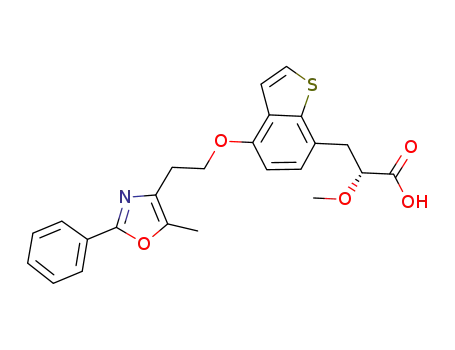 (2R)-2-methoxy-3-{4-[2-(5-methyl-2-phenyl-oxazol-4-yl)-ethoxy]-benzo[b]thiophen-7-yl}-propionic acid