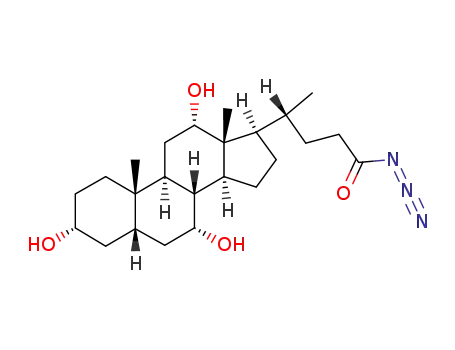 Molecular Structure of 40248-73-5 (3α,7α,12α-trihydroxy-5β-cholanoyl-(24)-azide)