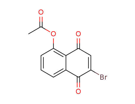 Molecular Structure of 77189-69-6 (5-Acetoxy-2-bromo-1,4-naphthoquinone)