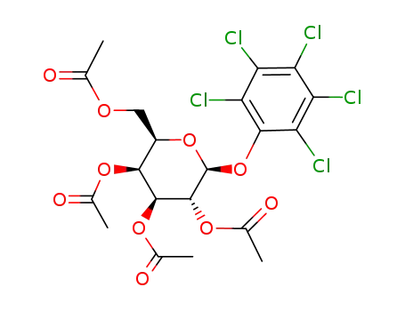 Molecular Structure of 91876-32-3 (Pentachlorophenyl 2,3,4,6-tetra-O-acetyl-β-D-galactose)