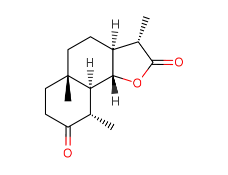 Molecular Structure of 13902-54-0 ((3S)-3,3aβ,4,5,5a,6,7,9,9aβ,9bα-Decahydro-3β,5aα,9β-trimethylnaphtho[1,2-b]furan-2,8-dione)
