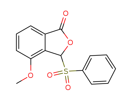 Molecular Structure of 74724-81-5 (1(3H)-Isobenzofuranone, 4-methoxy-3-(phenylsulfonyl)-)