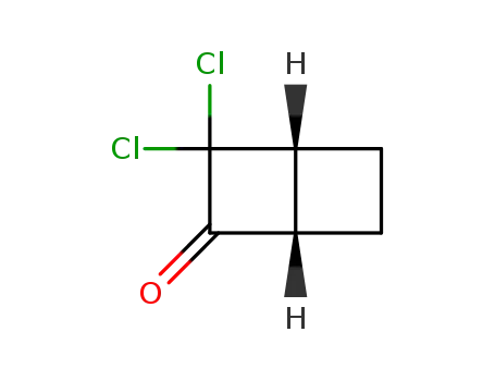 Molecular Structure of 86977-34-6 (Bicyclo[2.2.0]hexanone,  3,3-dichloro-  (9CI))