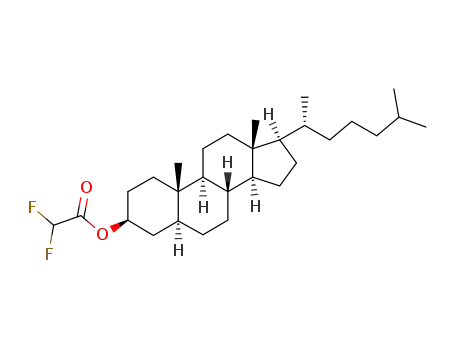 Molecular Structure of 97509-93-8 (difluoroacetoxy-3β 5α-cholestane)