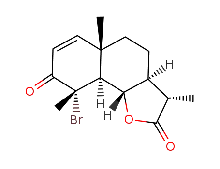 (11S)-4α-bromo-3-oxoeudesm-1-eno-12,6α-lactone