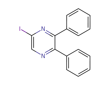 Molecular Structure of 101727-15-5 (2-iodo-5,6,-diphenylpyrazine)