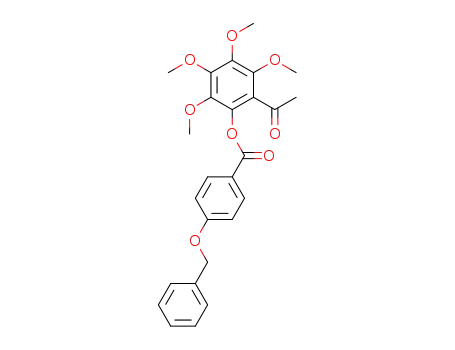 Molecular Structure of 1350827-37-0 (2-(4-benzyloxybenzoyloxy)-3,4,5,6-tetramethoxyacetophenone)