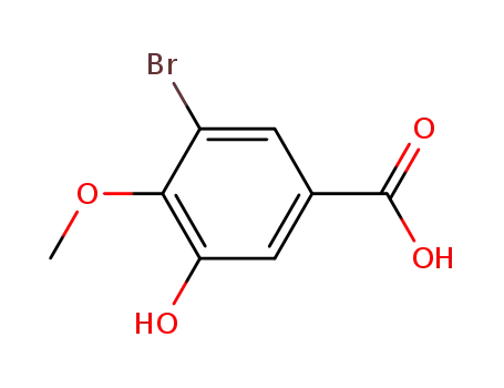 Molecular Structure of 52783-66-1 (3-Bromo-5-hydroxy-4-methoxybenzoic acid)