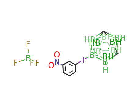 Molecular Structure of 99506-41-9 (3-nitrophenyl(m-carboran-9-yl)iodonium tetrafluoroborate)