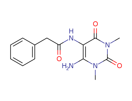 Benzeneacetamide,N-(6-amino-1,2,3,4-tetrahydro-1,3-dimethyl-2,4-dioxo-5-pyrimidinyl)- cas  5417-22-1