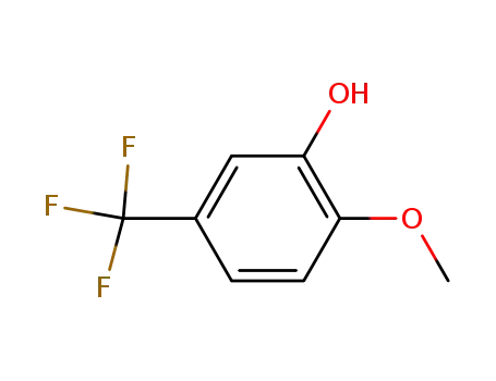 Molecular Structure of 349-67-7 (2-METHOXY-5-(TRIFLUOROMETHYL)PHENOL)