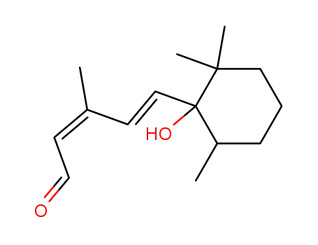 Molecular Structure of 187339-52-2 ((2Z,4E)-3-methyl-5-(1-hydroxy-2,2,6-trimethylcyclohexyl)-pent-2,4-dien-1-al)