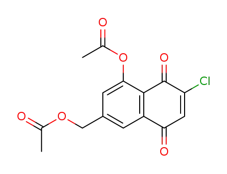 Molecular Structure of 152039-17-3 (4-(Acetyloxy)-2-(acetoxymethyl)-6-chloro-5,8-naphthalenedione)
