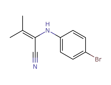 Molecular Structure of 264907-65-5 (2-(4-bromophenylamino)-3-methylbut-2-enenitrile)