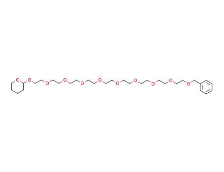 Molecular Structure of 669556-53-0 (2H-Pyran,
tetrahydro-2-[(28-phenyl-3,6,9,12,15,18,21,24,27-nonaoxaoctacos-1-yl)
oxy]-)