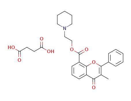 숙신산, 2-피리디노에틸 3-메틸-4-옥소-2-페닐-4H-1-벤조피란-8-카르복실레이트(1:1)와의 화합물