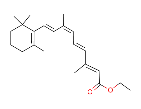 Molecular Structure of 86708-67-0 (ethyl (2E,4E,6Z,8E)-3,7-dimethyl-9-(2,6,6-trimethylcyclohex-1-en-1-yl)nona-2,4,6,8-tetraenoate)