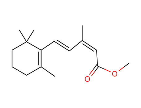 Molecular Structure of 20110-08-1 (2,4-Pentadienoic acid, 3-methyl-5-(2,6,6-trimethyl-1-cyclohexen-1-yl)-,
methyl ester, (Z,E)-)