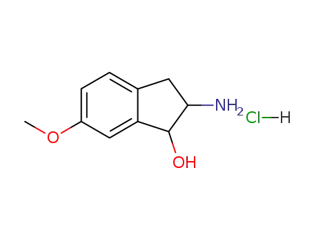 Molecular Structure of 1071698-32-2 (2-amino-6-methoxy-indan-1-ol; hydrochloride)