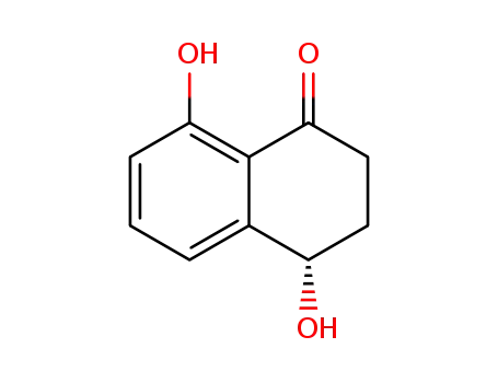 Molecular Structure of 54712-38-8 ((4S)-4,8-Dihydroxy-3,4-dihydronaphthalene-1(2H)-one)