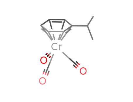 Molecular Structure of 12203-34-8 ((η(6)-iso-propylbenzene)chromium tricarbonyl)
