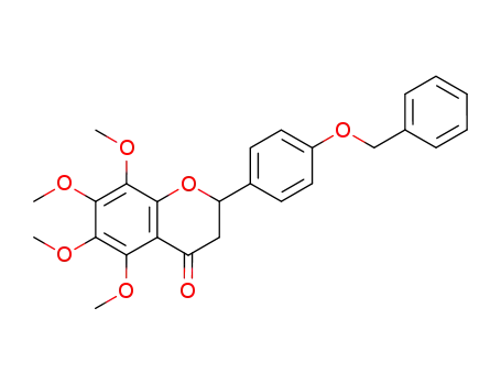 Molecular Structure of 73898-14-3 (4'-benzyloxy-5,6,7,8-tetramethoxyflavanone)