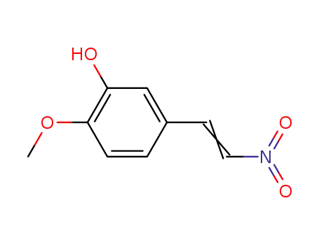 Molecular Structure of 39816-35-8 (1-(3-HYDROXY-4-METHOXYPHENYL)-2-NITROETHENE)