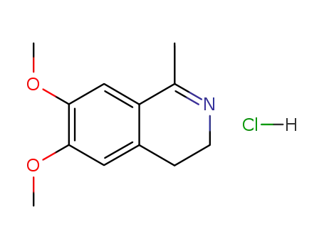 Molecular Structure of 6268-86-6 (3,4-Dihydro-6,7-dimethoxy-1-methylisoquinoline hydrochloride)